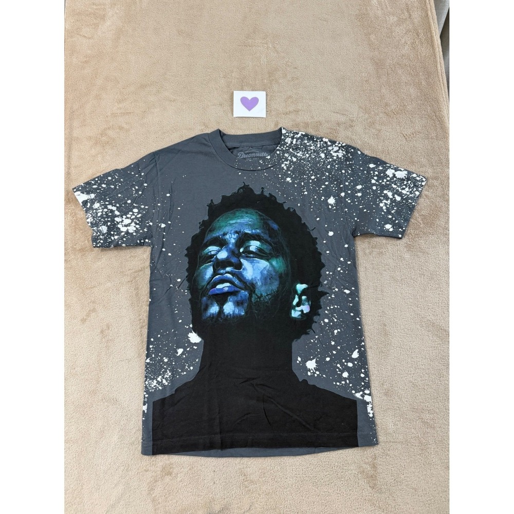 J. Cole Dreamville Forest Hills Drive Tour T-Shirt Mens Size S Gray Splatter EUC
